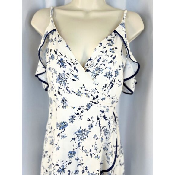 Greylin White Emma Ruffled Wrap Dress - Picture 5 of 14